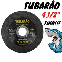 Disco de Corte 4.1/2" x 1,00mm Metal / Inox (T-MAX) Tubarão