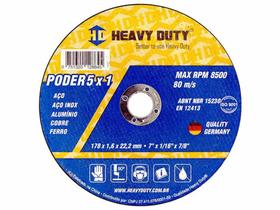 Disco de Corte 5 em 1 Inox 178mm 7" - Heavy Duty