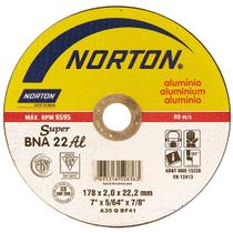 Disco de Corte 7" 180X2.0X22mm Alumínio Norton BNA22 Disco de Corte 7" 180X2.0X22mm Alumínio Norton BNA22
