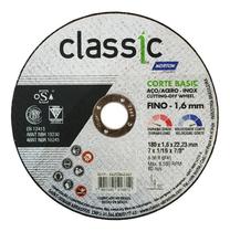Disco de Corte 7 POL x 1,6 MM Aço Inox Furo 7/8 POL Classic Corte Basic Kit 10 Peças NORTON