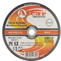 Disco De Corte 9" X 5/64" X 7/8" Fino Inox Abf-9 Alcar Kit 25 Peças Disco De Corte 9" X 5/64" X 7/8" Fino Inox Abf-9 Alcar Kit 25 Peças