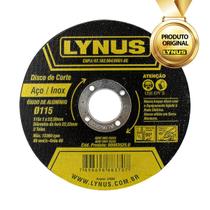 Disco De Corte Aço Inox 115mm Lynus DCL115 Cor Amarelo Disco De Corte Aço Inox 115mm Lynus DCL115 Cor Amarelo