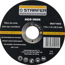 Disco de corte aço inox 4.1/2x1mm Starfer