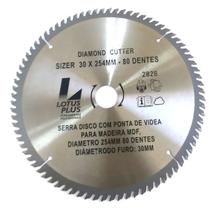 Disco de Corte Aço Lotus 80 Dentes 254mm Para Madeira MDF Alumínio
