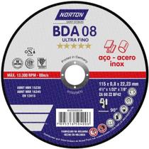 Disco De Corte Com Depressão Central Bda 08 115x0,8x22,23mm - 66252920338 - Norton Disco De Corte Com Depressão Central Bda 08 115x0,8x22,23mm - 66252920338 - Norton