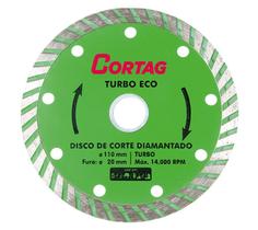 Disco de Corte Cortag Diamantado Turbo Eco 110 x 20 mm