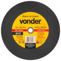 Disco de corte DCV Grão 30 de 355 x 3,2 x 25,40mm - VONDER