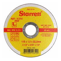 Disco de corte de 4.1/2" x 3/64" x 7/8" para aço inox - starrett dac115-14