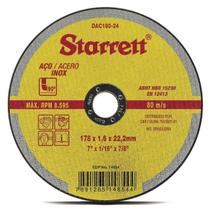 Disco de Corte de 7 Pol. para Aço Inox DAC18024 Starrett