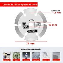 Disco De Corte De Diamante De 3" Para Cerâmica, Concreto, Mármore, Mini Lâmina De Serra Para