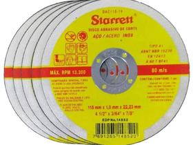 Disco de Corte de Inox Starrett 20pç Disco de Corte de Inox Starrett 20pç