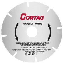 Disco de Corte de Tungstênio para Madeira de 110mm x 20mm - 61346 - CORTAG