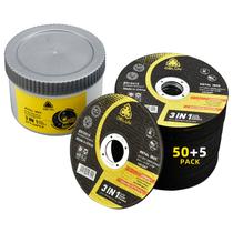 Disco de corte DELUN de 4,5 polegadas, pacote com 55 polegadas para metal e aço inoxidável Disco de corte DELUN de 4,5 polegadas, pacote com 55 polegadas para metal e aço inoxidável