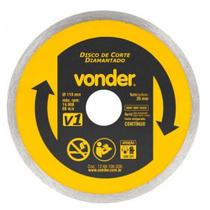 Disco de Corte Diamantado 110 Mm Furo de 20 Mm Anel Contínuo V1 Vonder