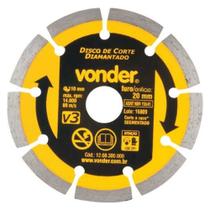 Disco de Corte Diamantado 110 Mm Furo de 20 Mm V3 Vonder Disco de Corte Diamantado 110 Mm Furo de 20 Mm V3 Vonder