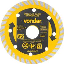 Disco de Corte Diamantado, 110 mm, Furo de 22,2 mm, Turbo, E2, Vonder OstenVonder Disco de Corte Diamantado, 110 mm, Furo de 22,2 mm, Turbo, E2, Vonder OstenVonder