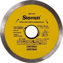 Disco De Corte Diamantado, 110 Mm X 20 Mm, Contínuo, Ddc110-s Starrett Ostenvonder Disco De Corte Diamantado, 110 Mm X 20 Mm, Contínuo, Ddc110-s Starrett Ostenvonder