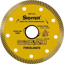 Disco de Corte Diamantado, 110 mm x 20 mm, Extra Fino Turbo, Ddp110-s Starrett OstenVonder
