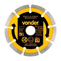 Disco de corte diamantado 110mm v3 furo 20mm vonder Disco de corte diamantado 110mm v3 furo 20mm vonder