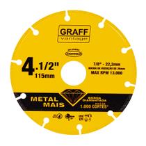Disco de Corte Diamantado 115x22.2mm Metal Mais Graff Vantage