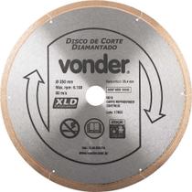 Disco De Corte Diamantado 250 Mm Para Porcelanato Xld Vonder