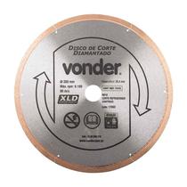 Disco de corte diamantado 250mm contínuo porcelanato vonder