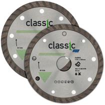 Disco de Corte Diamantado 4.3/8 POL 110x20 MM Turbo Classic Kit 2 Unidades NORTON Disco de Corte Diamantado 4.3/8 POL 110x20 MM Turbo Classic Kit 2 Unidades NORTON