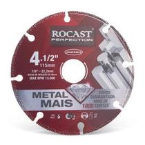 Disco De Corte Diamantado 41/2 - 115 Mm Metal Mais Rocast Disco De Corte Diamantado 41/2 - 115 Mm Metal Mais Rocast