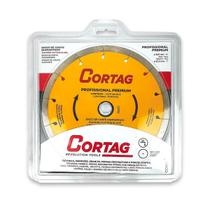 Disco de Corte Diamantado Aletado Cortag Premium 200mm para Corte de Cerâmica Granito Mármore e Porcelanato Furo 25,4mm Espessura 1,6mm Profissional Disco de Corte Diamantado Aletado Cortag Premium 200mm para Corte de Cerâmica Granito Mármore e Porcelanato Furo 25,4mm Espessura 1,6mm Profissional