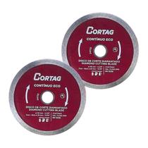 Disco de Corte Diamantado Contínuo Eco Cortag 110mm Ø 2,0mm Serra Mármore Refrigerado Construção Civil Pedreiros Serralheiros Profissional