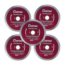 Disco de Corte Diamantado Contínuo Eco Cortag 110mm Ø 2,0mm Serra Mármore Refrigerado Construção Civil Pedreiros Serralheiros Profissional