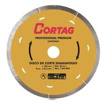 Disco De Corte Diamantado Contínuo Profissional Premium 200mm Cortag. Disco De Corte Diamantado Contínuo Profissional Premium 200mm Cortag.