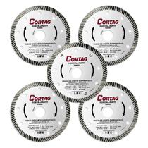 Disco de Corte Diamantado Cortag 110mm 1.2mm Turbo Extra Fino Porcelanato Branco Profissional 60863 Disco de Corte Diamantado Cortag 110mm 1.2mm Turbo Extra Fino Porcelanato Branco Profissional 60863