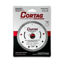Disco de Corte Diamantado Cortag 110mm/110mm Plus 1.2mm/1.4mm Turbo Extra Fino Porcelanato Branco Profissional Disco de Corte Diamantado Cortag 110mm/110mm Plus 1.2mm/1.4mm Turbo Extra Fino Porcelanato Branco Profissional