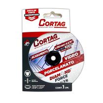 Disco de Corte Diamantado Cortag 110MM Espessura 1,4MM Rotação Máxima 14000RPM Acabamento Porcelanato Vidro Corte Refrigerado Corte 45 e 90 Graus Disco de Corte Diamantado Cortag 110MM Espessura 1,4MM Rotação Máxima 14000RPM Acabamento Porcelanato Vidro Corte Refrigerado Corte 45 e 90 Graus