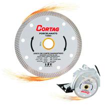 Disco de Corte Diamantado Cortag para Porcelanato Cerâmica Turbo 60863 P/ Serra Mármore