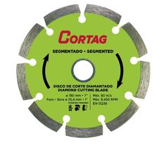 Disco de Corte Diamantado e Segmentado 180mm - Cortag Disco de Corte Diamantado e Segmentado 180mm - Cortag