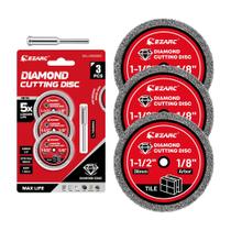 Disco de Corte Diamantado EZARC 1,5" para Azulejo, para Microretífica, Kit com 4 Disco de Corte Diamantado EZARC 1,5" para Azulejo, para Microretífica, Kit com 4