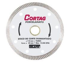 Disco de Corte Diamantado para Porcelanato Turbo 110mm - Cortag