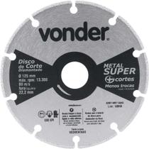 Disco de Corte Diamantado, Segmentado, Para Metais, Metal Super, 125 mm, Vonder Disco de Corte Diamantado, Segmentado, Para Metais, Metal Super, 125 mm, Vonder