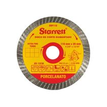 Disco de Corte Diamantado Turbo 110X20mm para Porcelanato Starrett DDP110 Disco de Corte Diamantado Turbo 110X20mm para Porcelanato Starrett DDP110
