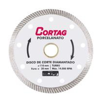 Disco de Corte Diamantado Turbo 4.3/8" 110X20mm - Cortag Disco de Corte Diamantado Turbo 4.3/8" 110X20mm - Cortag