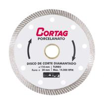 Disco de Corte Diamantado Turbo 4.3/8" 110X20mm - Cortag