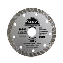 Disco De Corte Diamantado Turbo 8mm 110mm x 20mm Matz