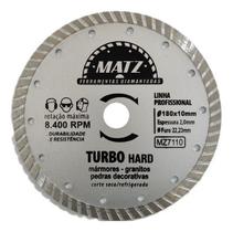 - Disco De Corte Diamantado Turbo Hard 10mm 180x22,23mm Matz