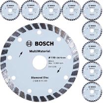 Disco de Corte Diamantado Turbo Multimaterial 110X20mm Kit 10 Unidades BOSCH