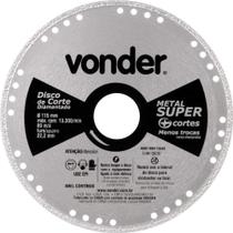 Disco De Corte Diamantado Vonder 115 Mm 22,2 Mm Para Aço Carbono E Inox Corte A Seco Disco De Corte Diamantado Vonder 115 Mm 22,2 Mm Para Aço Carbono E Inox Corte A Seco