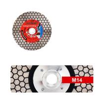 Disco De Corte Diamante De 115mm/125mm Para Azulejos E Porcelanato Com Lâmina De Moagem E Flange Disco De Corte Diamante De 115mm/125mm Para Azulejos E Porcelanato Com Lâmina De Moagem E Flange