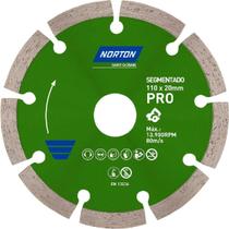 Disco de Corte Diamatando Segmentado Pro 110x20mm - Norton