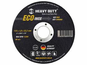 Disco de corte ecoinox 115 x 1,0 x 22,2 mm heavy duty 168967